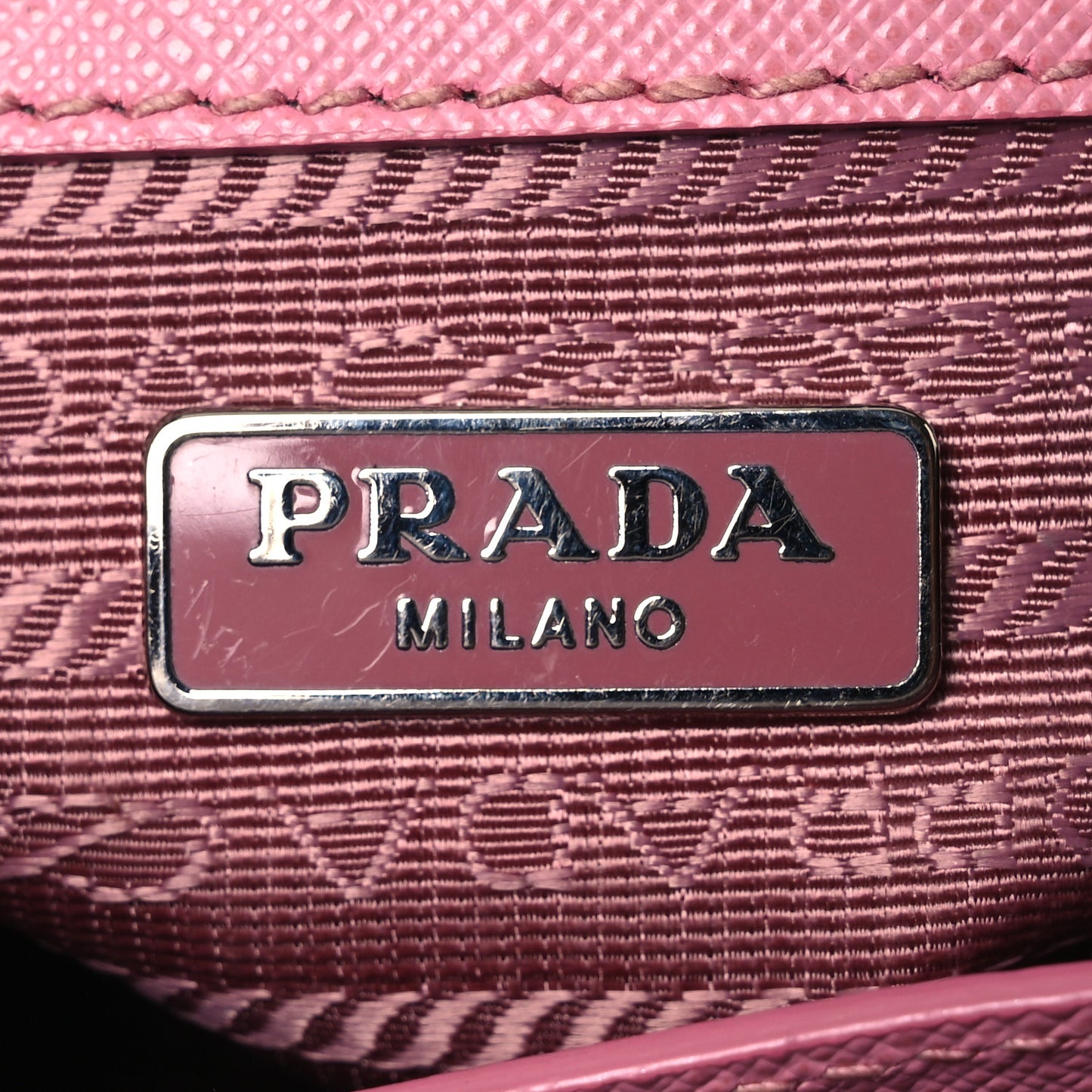 Saffiano Lux Top Handle Crossbody Bag Rosa