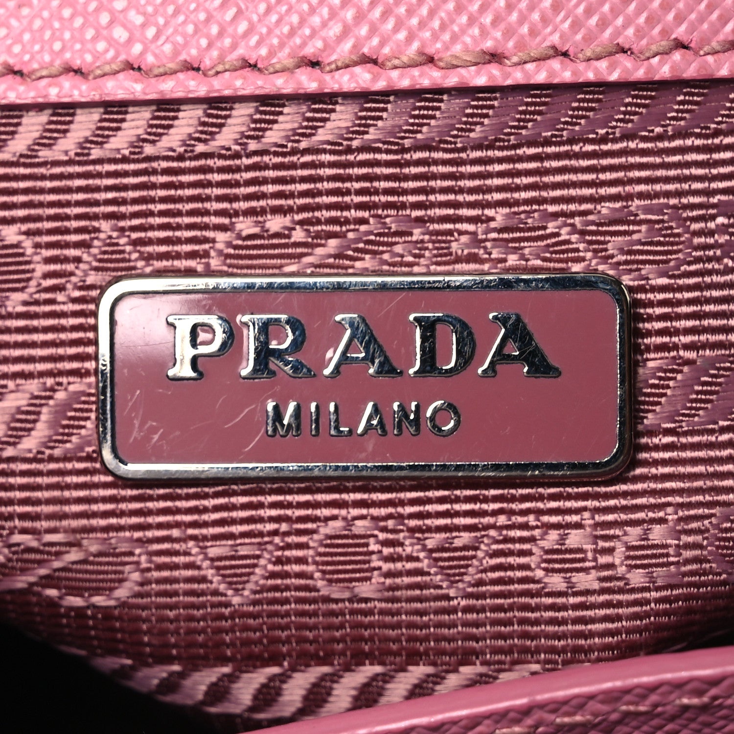 Prada Saffiano Lux Top Handle Crossbody Bag Rosa 8 of 21