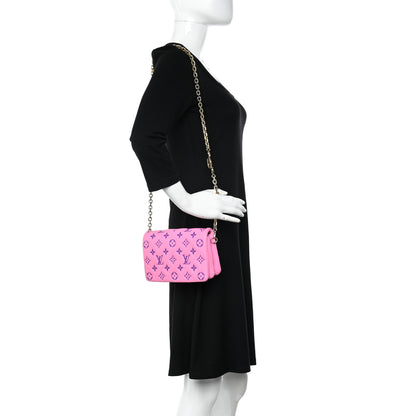 Louis Vuitton Lambskin Embossed Monogram Vuittamins Pochette Coussin Rose Violet 2 of 13