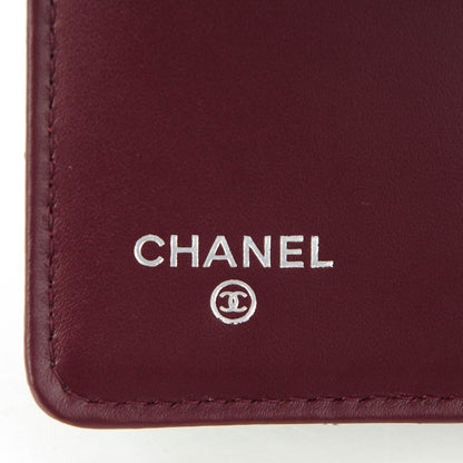 Chanel Metallic Calfskin Quilted Yen Wallet Charcoal 6 of 8