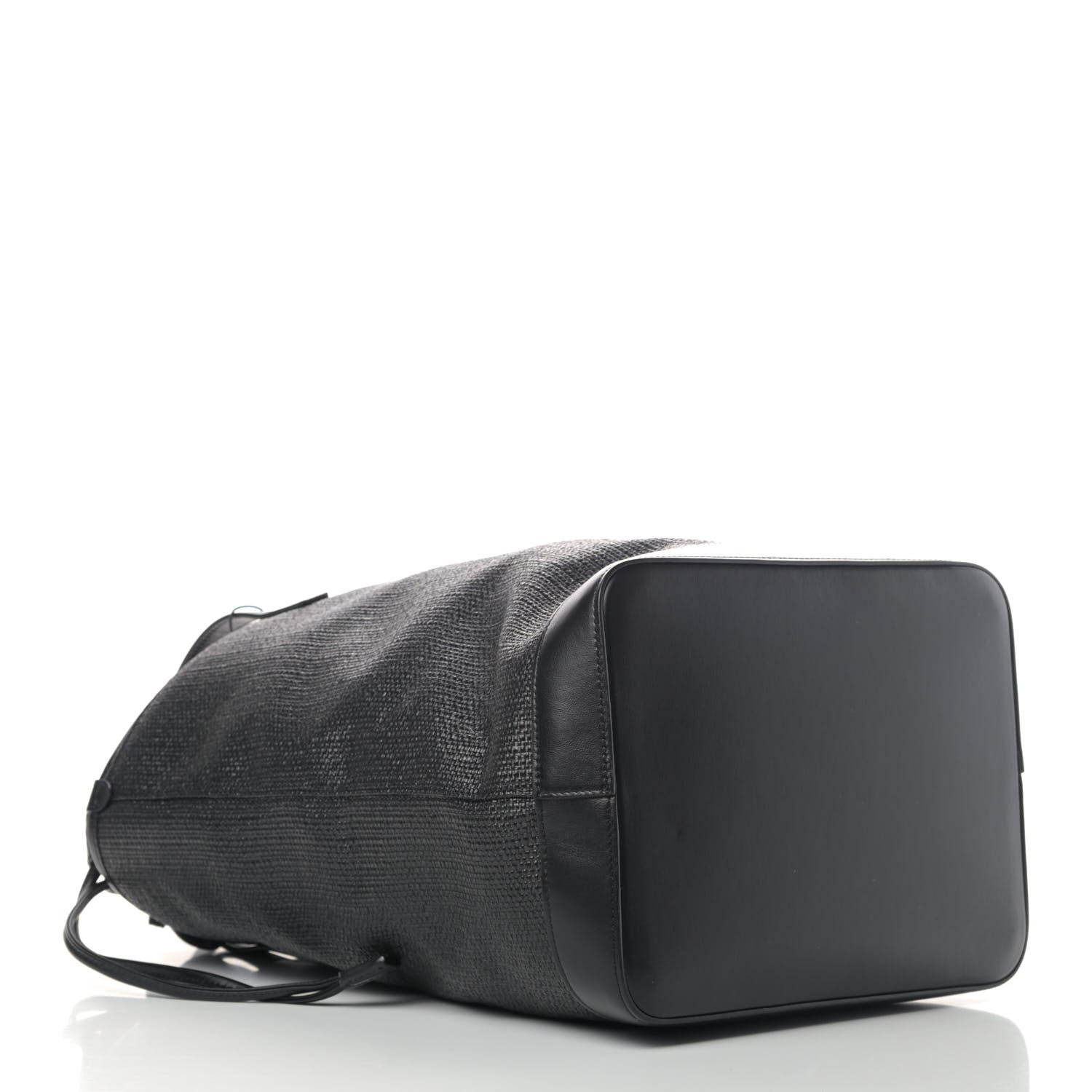 Saint Laurent Linen Canvas Teddy Shopping Bag Black 4 of 5