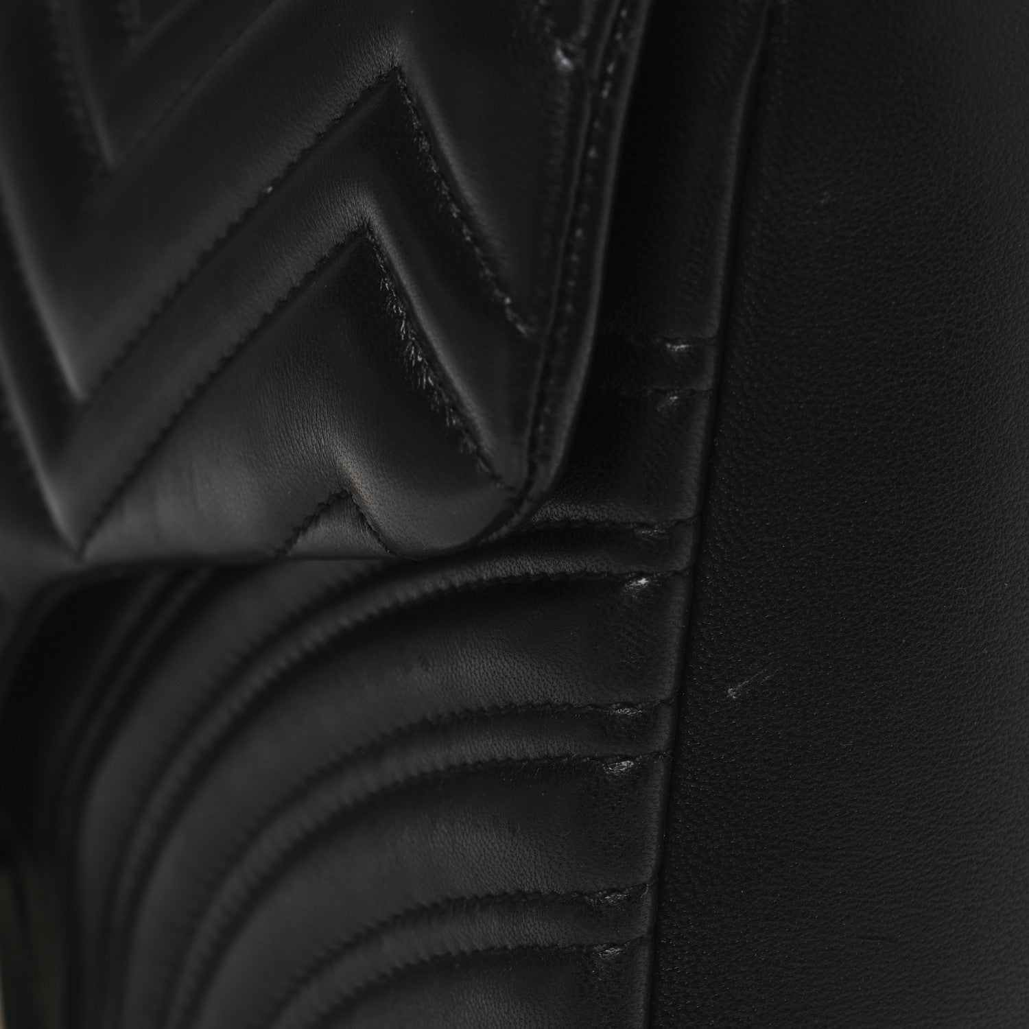 Gucci Lambskin Matelasse Large GG Marmont Shoulder Bag Black 11 of 11