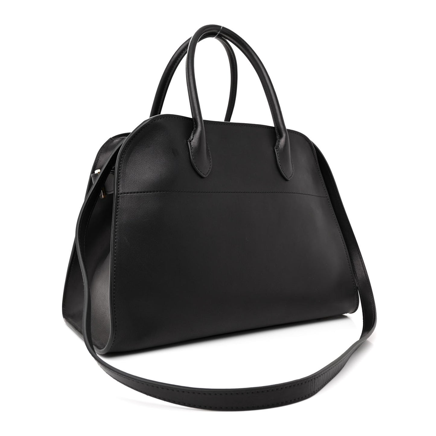 Polished Saddle Calfskin Soft Margaux 12 Black