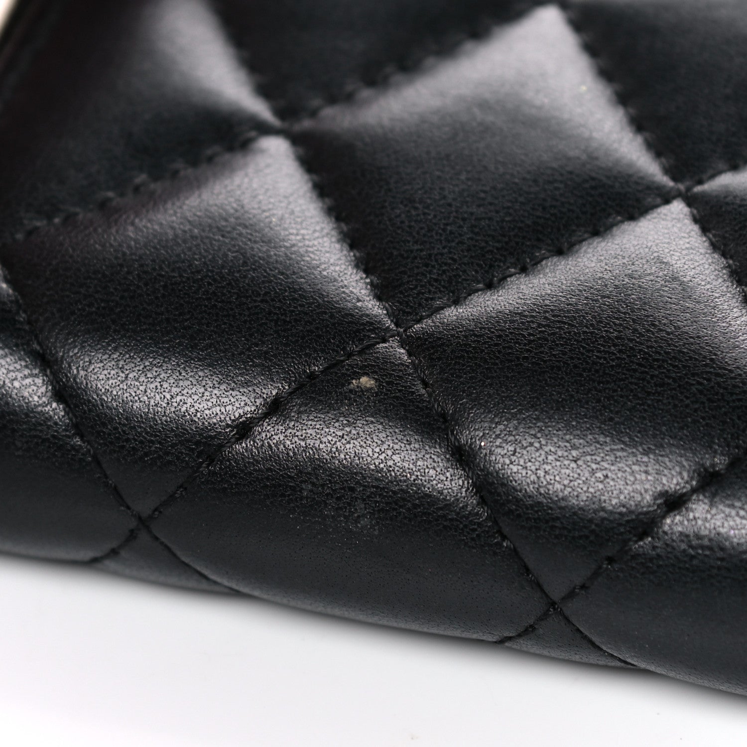 Chanel Lambskin Quilted Zip Coin Purse Black 8 of 9