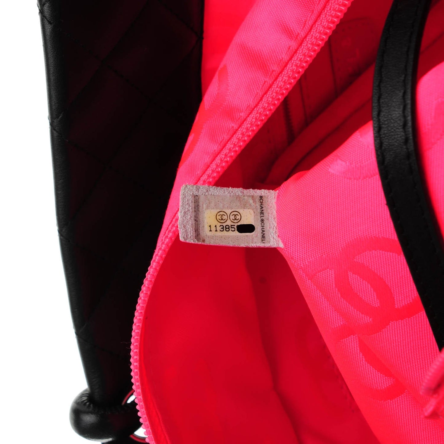 Calfskin Quilted Large Cambon Tote Black