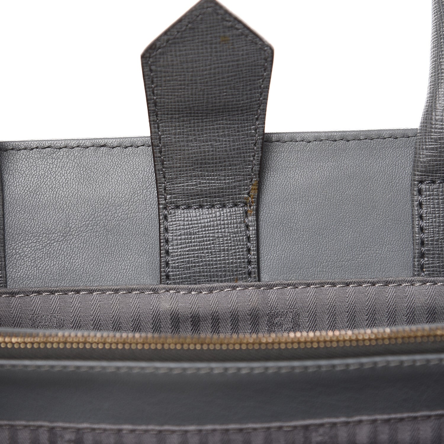 Fendi Vitello Elite Petite 2Jours Tote Grigio Grigio Chiaro 16 of 16