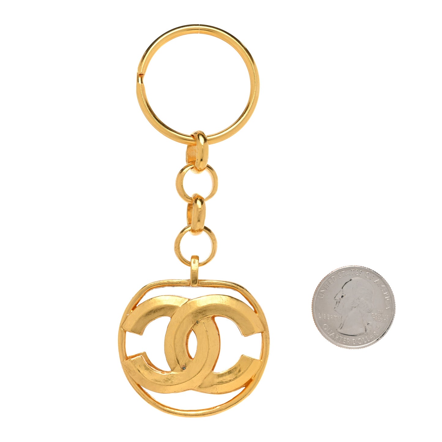 Metal CC Key Chain Gold
