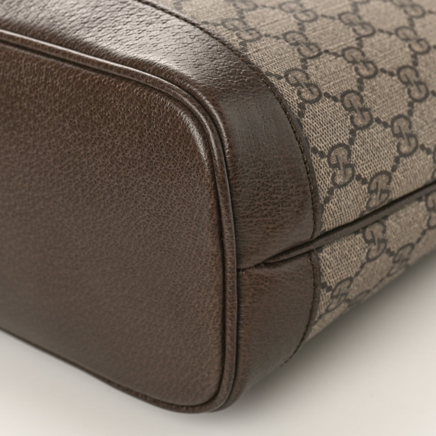 GG Supreme Monogram Textured Dollar Calfskin Web Small Ophidia Tote Beige Ebony New Acero