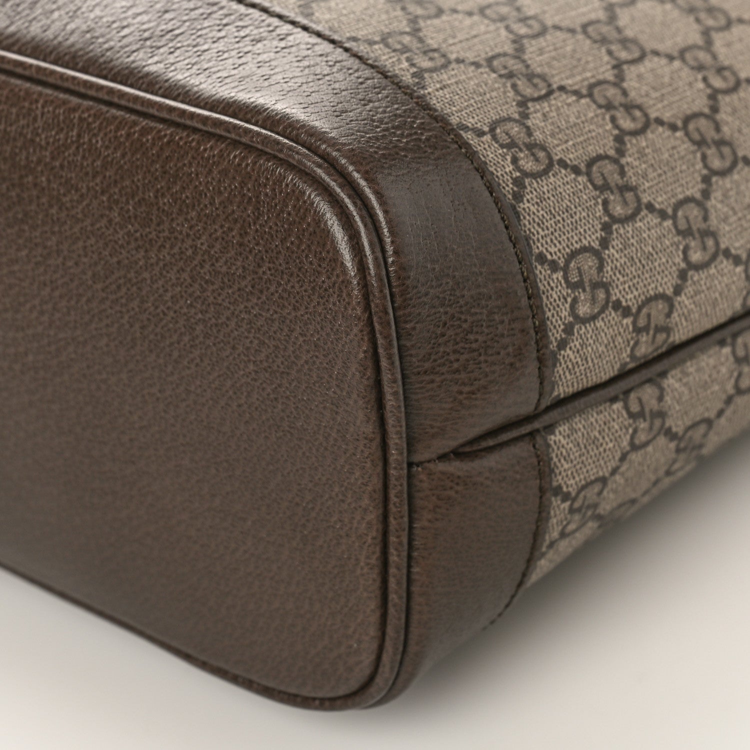 Gucci GG Supreme Monogram Textured Dollar Calfskin Web Small Ophidia Tote Beige Ebony New Acero 9 of 9