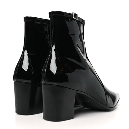 Saint Laurent Patent Arsun Ankle Booties 42 Black 5 of 9