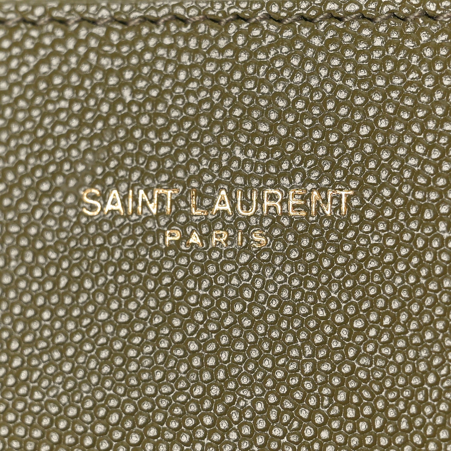 Saint Laurent Grain de Poudre Mini Classic Monogram Cassandra Top Handle Olive 7 of 10