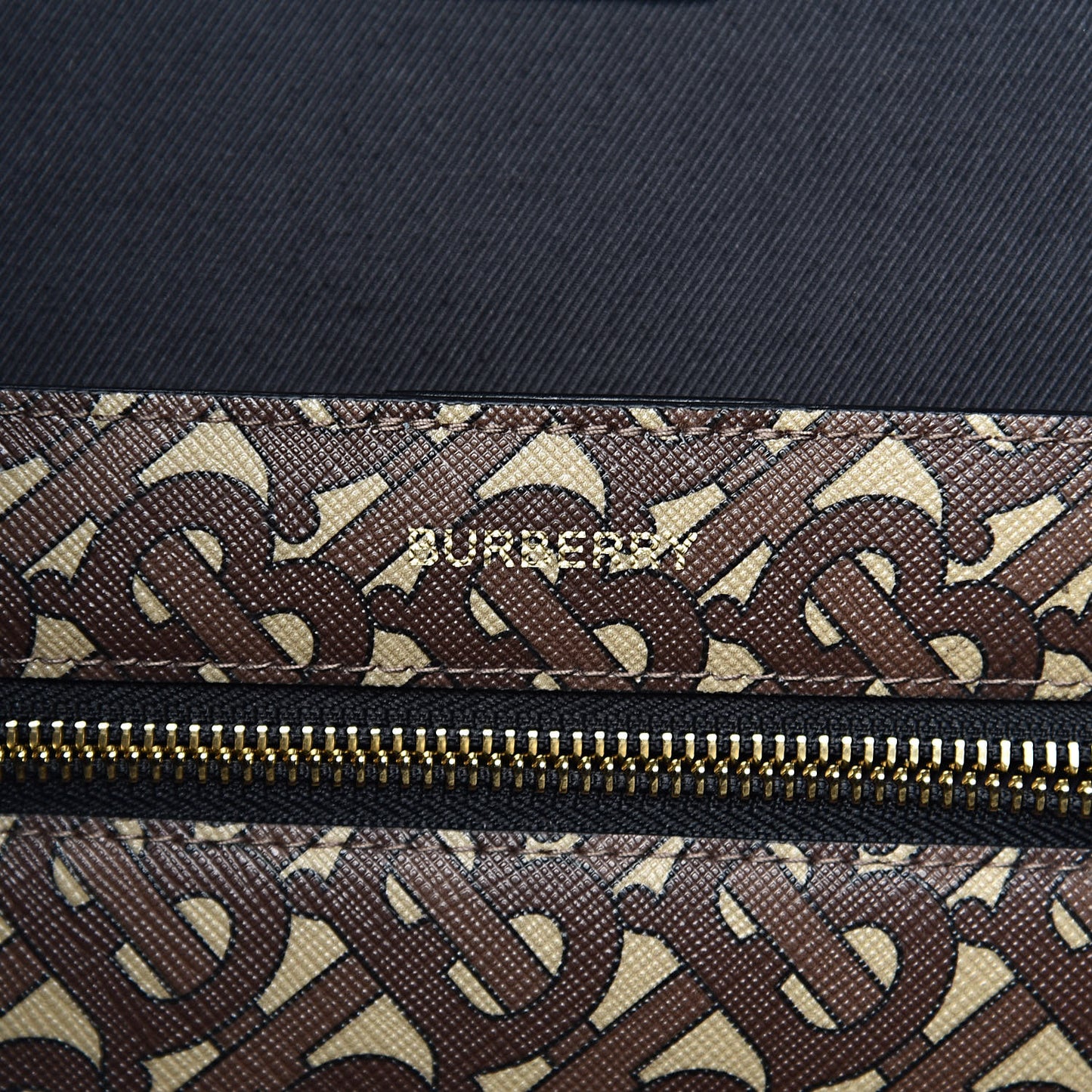 E-Canvas Monogram Stripe Book Tote Bridle Brown