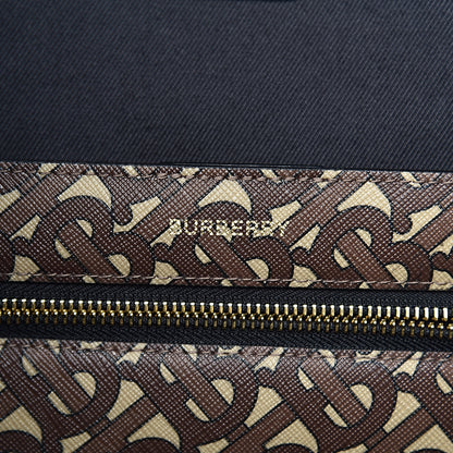 Burberry E-Canvas Monogram Stripe Book Tote Bridle Brown 6 of 11