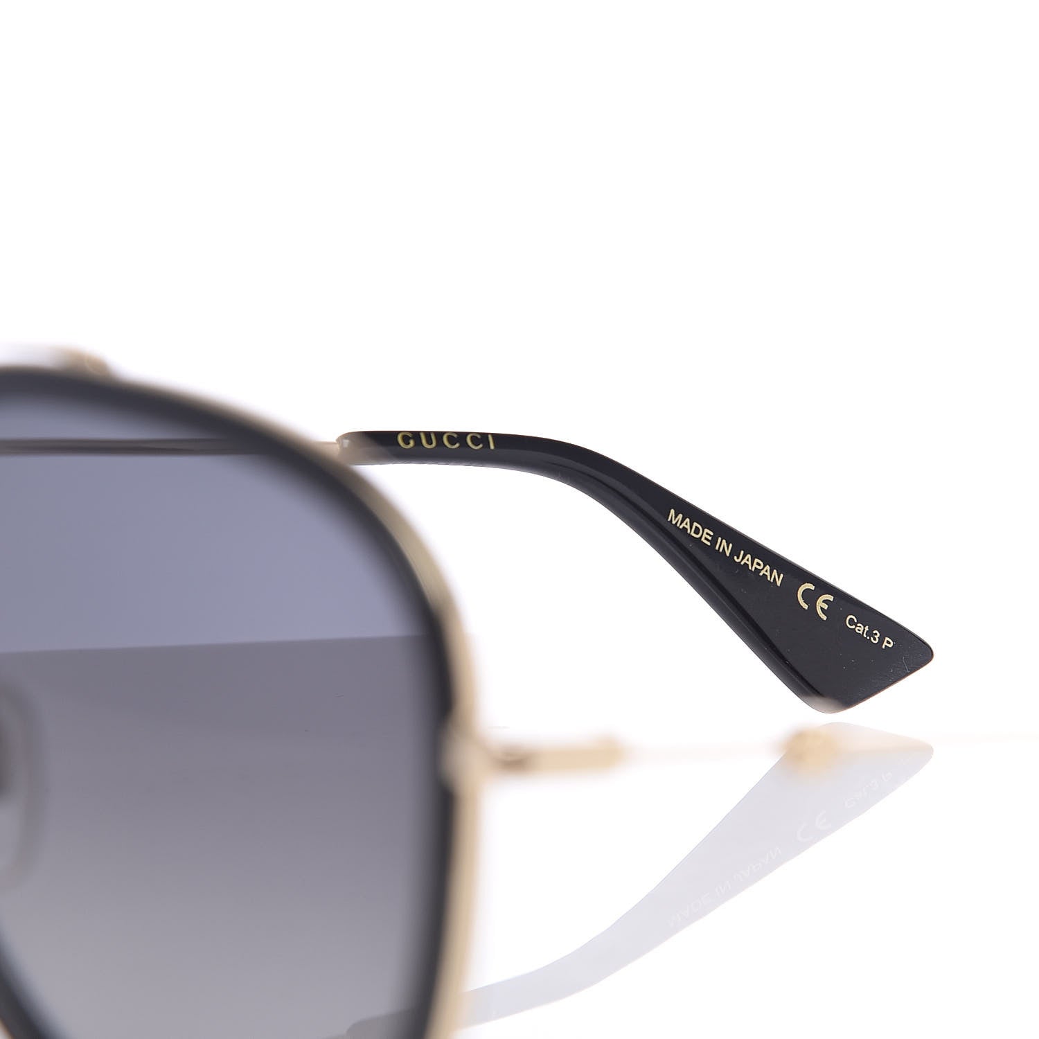 Gucci Aviator Sunglasses GG0062S Black Gold 6 of 8