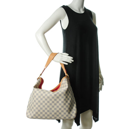 Louis Vuitton Damier Azur Delightful MM Pink 2 of 8