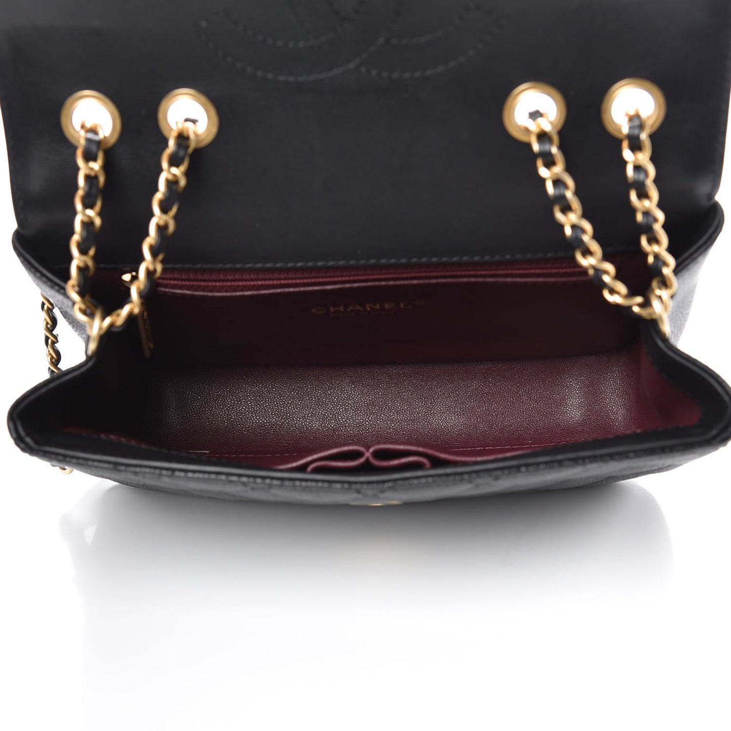 Caviar Quilted Small CC Filigree Flap Black