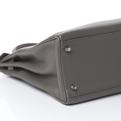 Hermes Taurillon Clemence Kelly Retourne 35 Etain 8 of 9