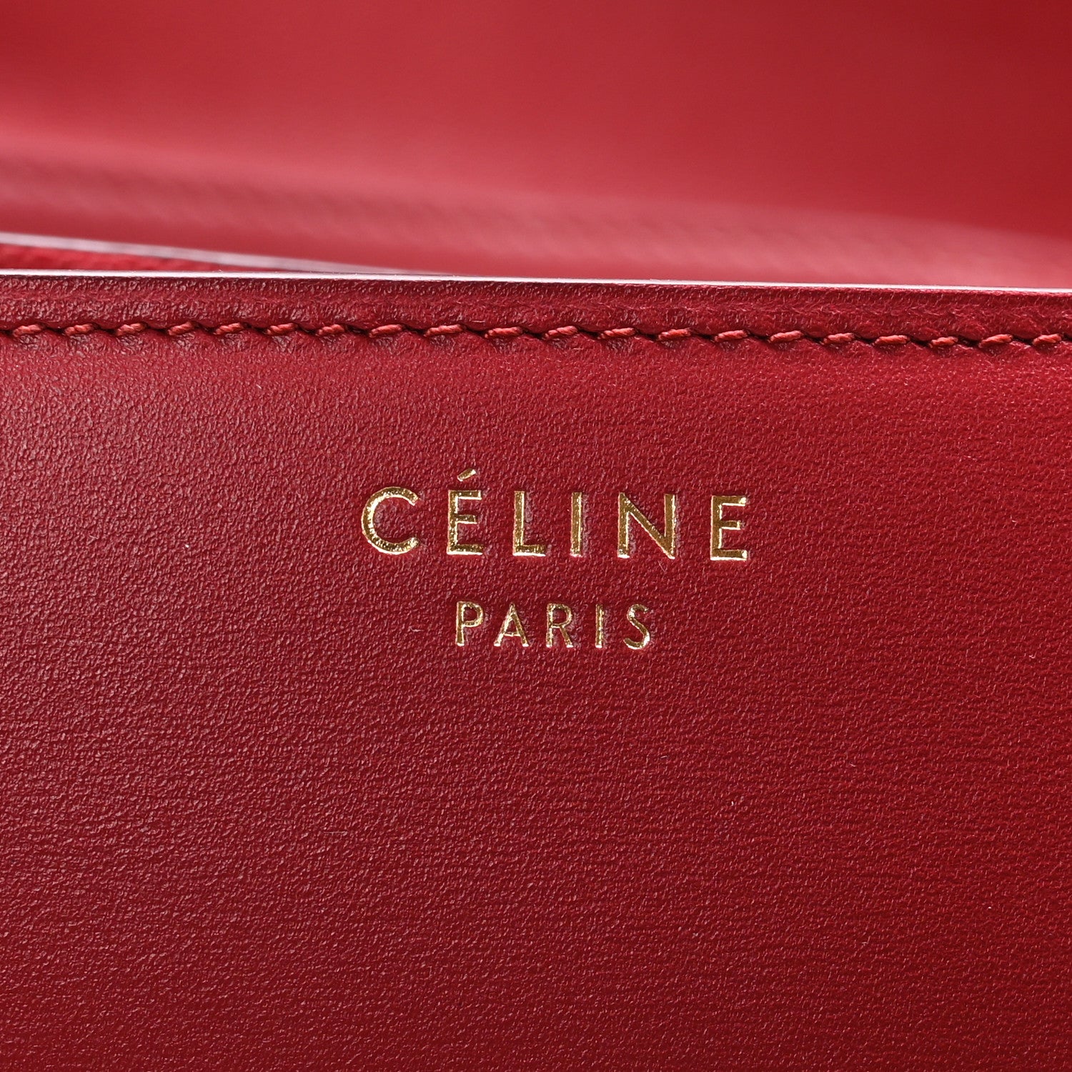 Celine Box Calfskin Medium Classic Box Flap Bag Dark Brick 6 of 11