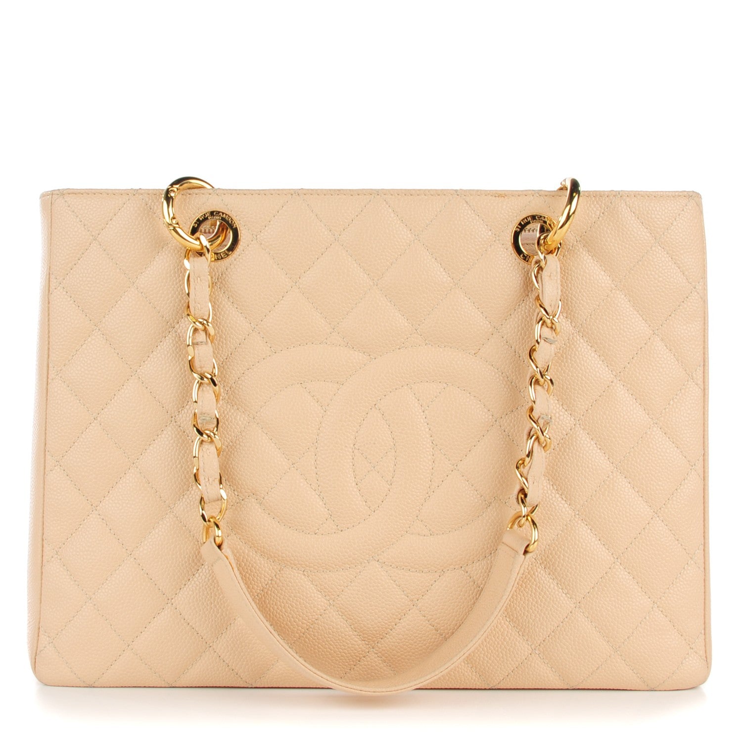 Chanel Caviar Quilted Grand Shopping Tote GST Beige Clair 1 of 7