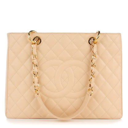 Chanel Caviar Quilted Grand Shopping Tote GST Beige Clair 1 of 7