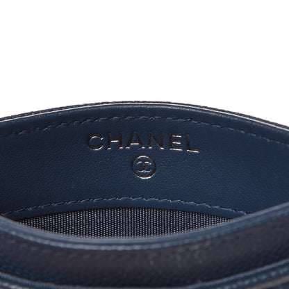 Chanel Caviar Quilted Boy Card Holder Blue 6 of 9