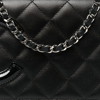 Chanel Calfskin Quilted Cambon Wallet on Chain WOC Black 9 of 11