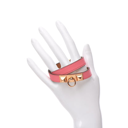 Hermes Swift Rivale Double Tour Bracelet S Rose Azalee 2 of 6