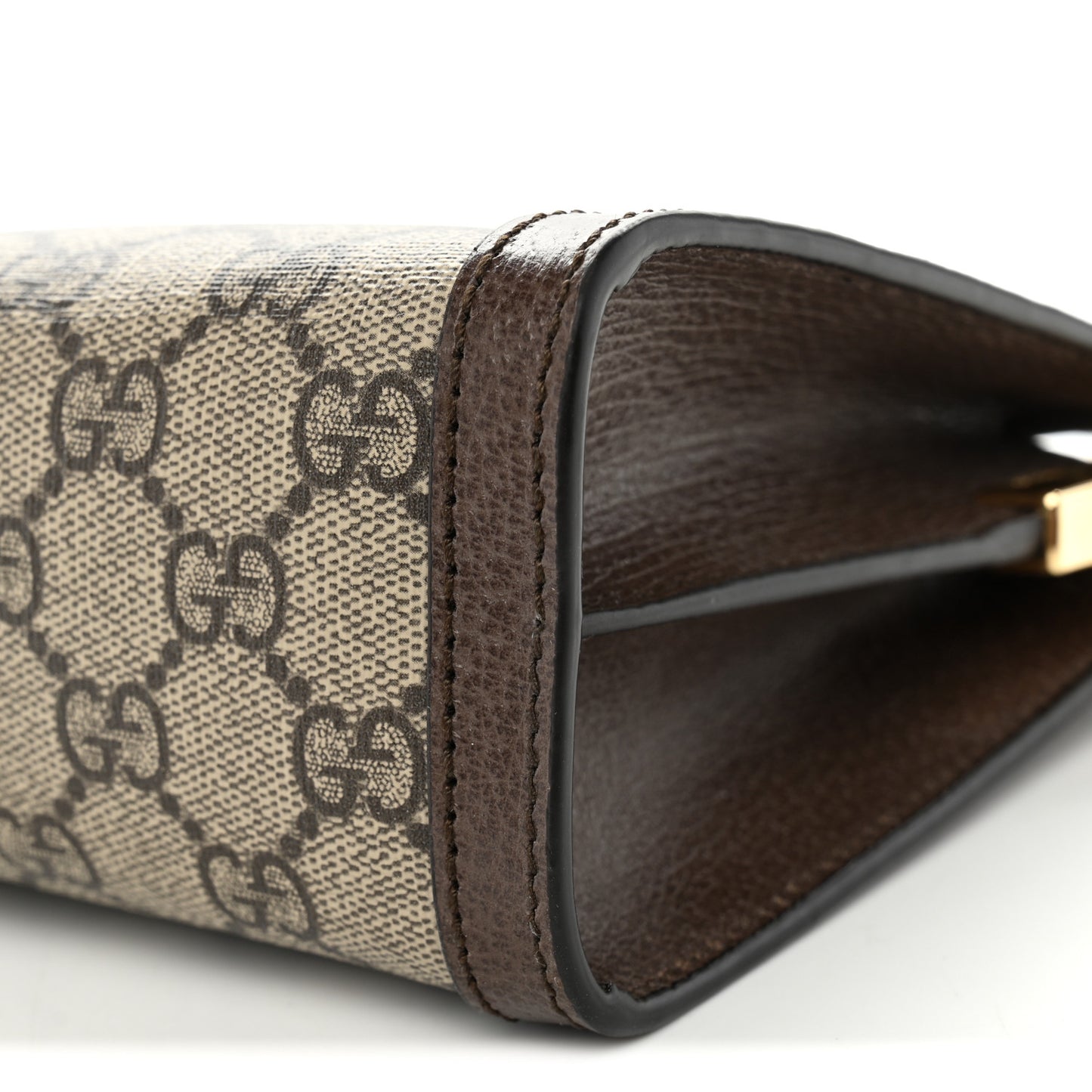 GG Supreme Monogram Web Small Ophidia Chain Shoulder Bag Brown