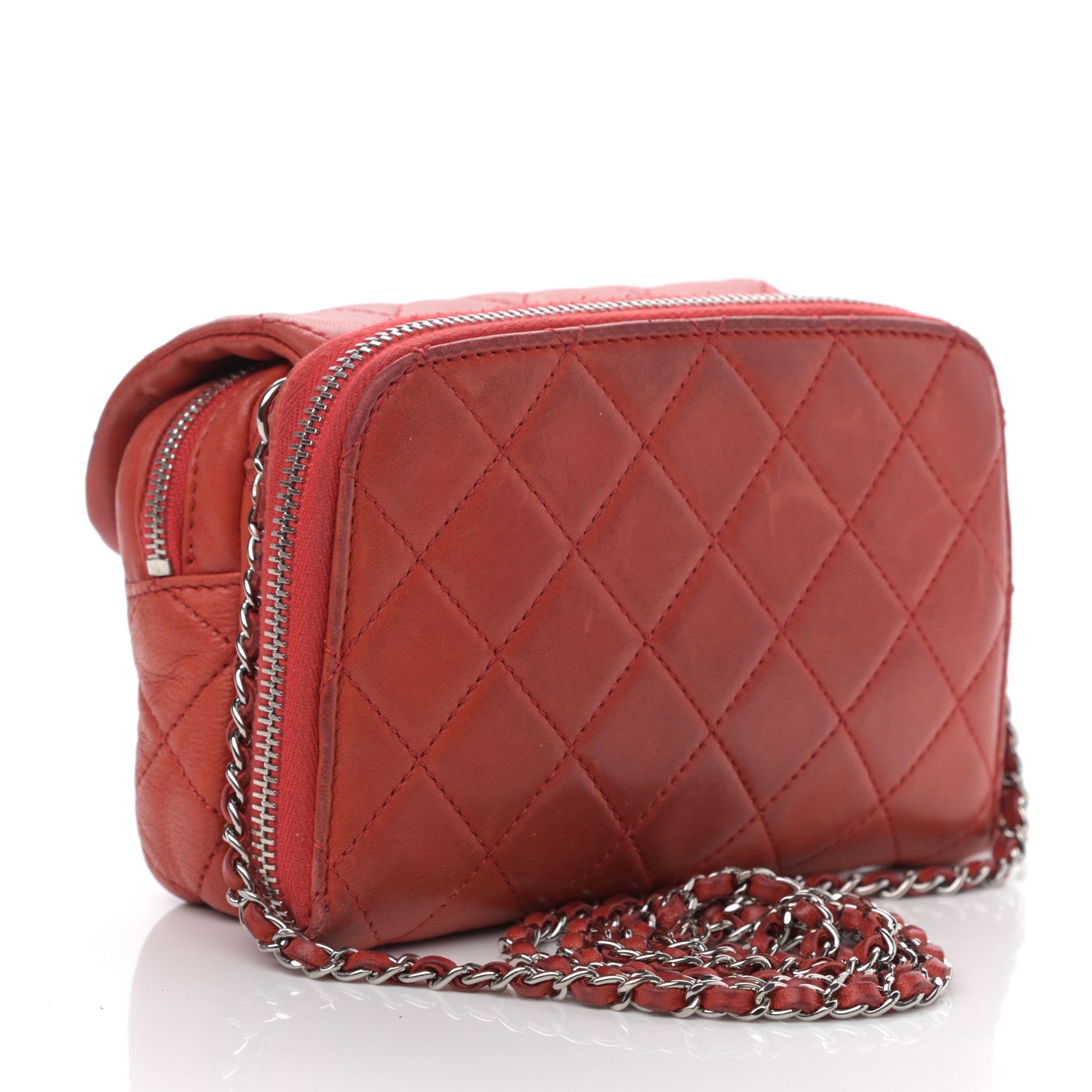Chanel Lambskin Quilted New Mini Flap Red 2 of 12