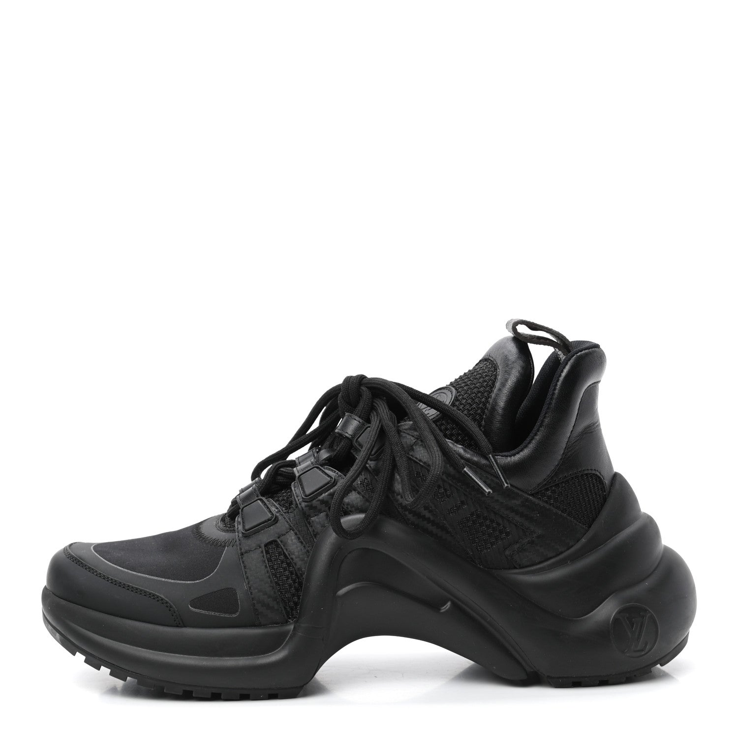 Louis Vuitton Calfskin Technical Nylon LV Archlight Sneakers 37 Black 1 of 10