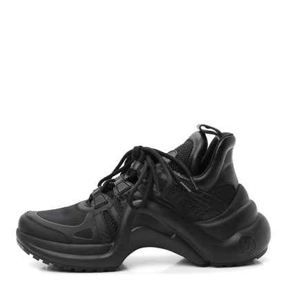 Louis Vuitton Calfskin Technical Nylon LV Archlight Sneakers 37 Black 1 of 10