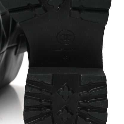 Chanel Calfskin CC Ankle Boots 38 Black 6 of 9