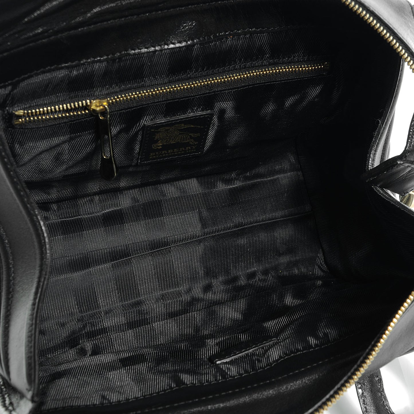 Leather Quilted Mini Manor Bag Black