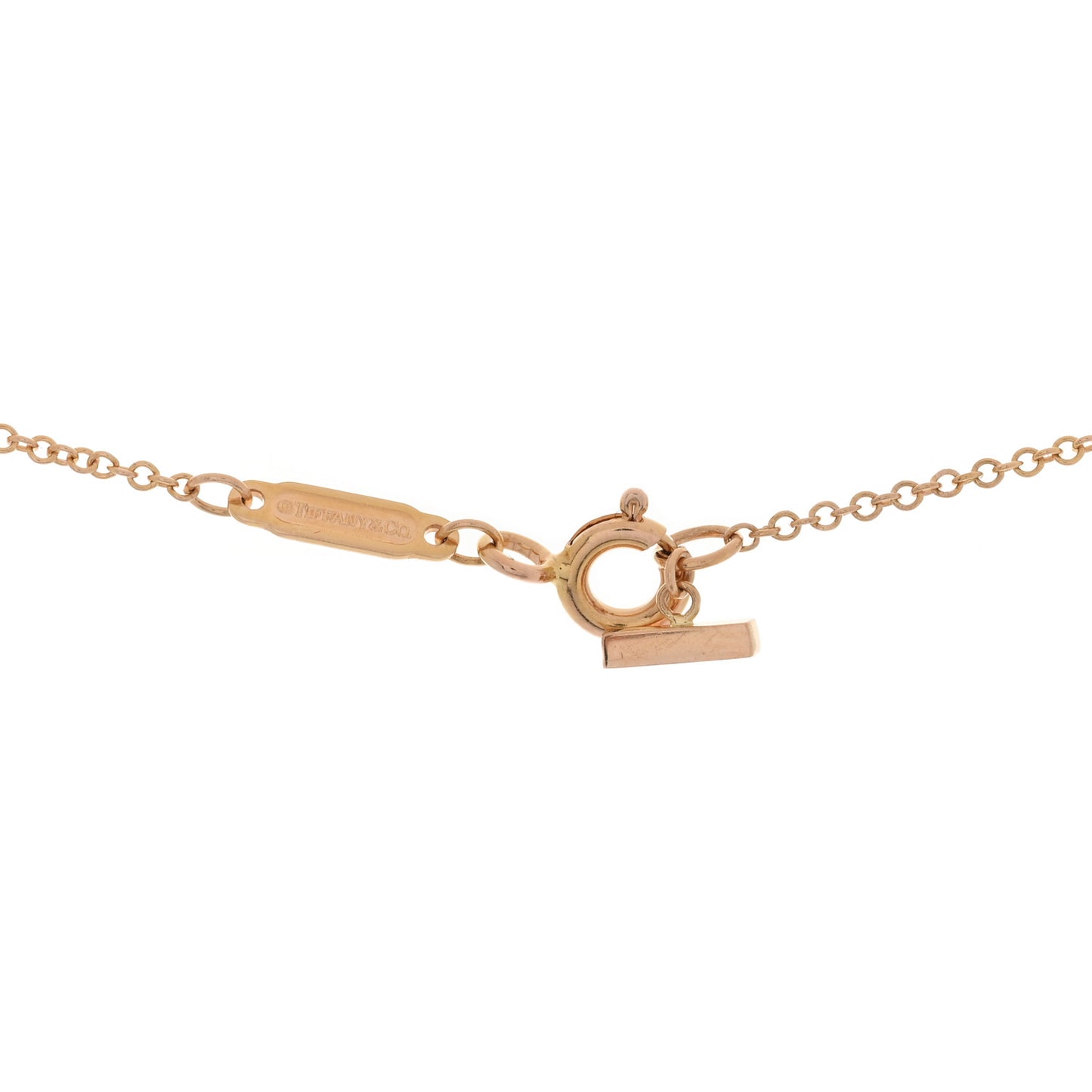 18K Rose Gold Small T Smile Pendant Necklace