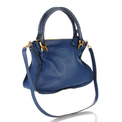 Chloe Calfskin Medium Marcie Satchel Royal Navy 3 of 7