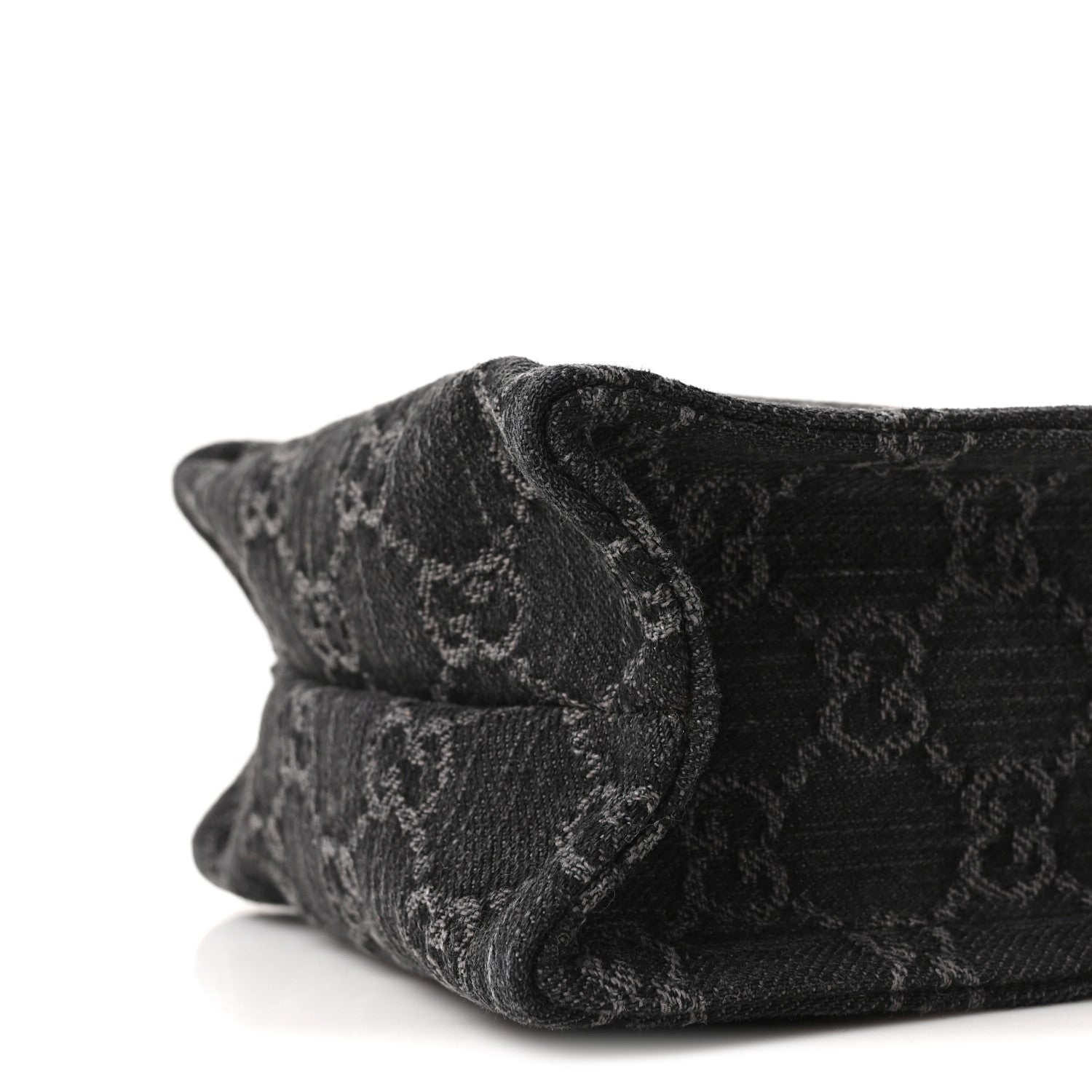 Gucci Denim GG Monogram Calfskin Mini Ophidia Tote Bag Black 10 of 10