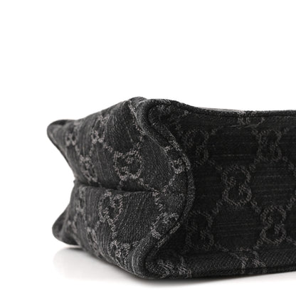 Gucci Denim GG Monogram Calfskin Mini Ophidia Tote Bag Black 10 of 10