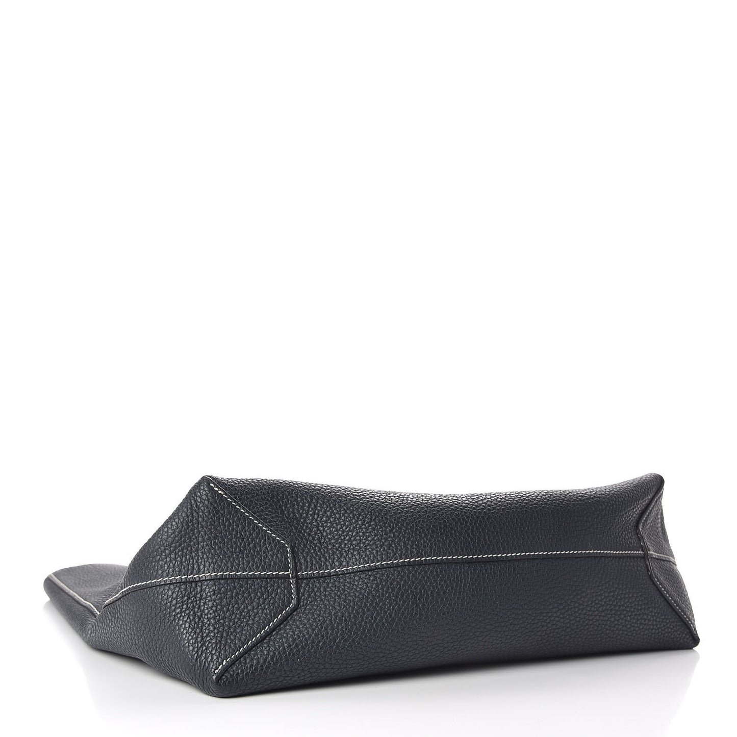 Taurillon Clemence Double Sens 36 Reversible Tote Bleu Lin Bleu Obscur