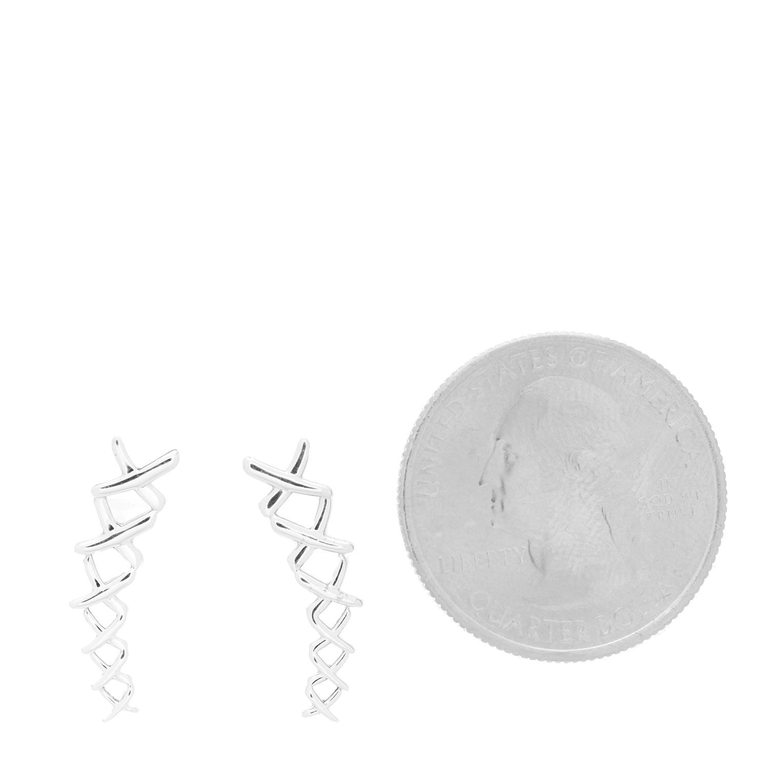 Tiffany Sterling Silver Paloma Picasso Graffiti X Climber Earrings 2 of 5