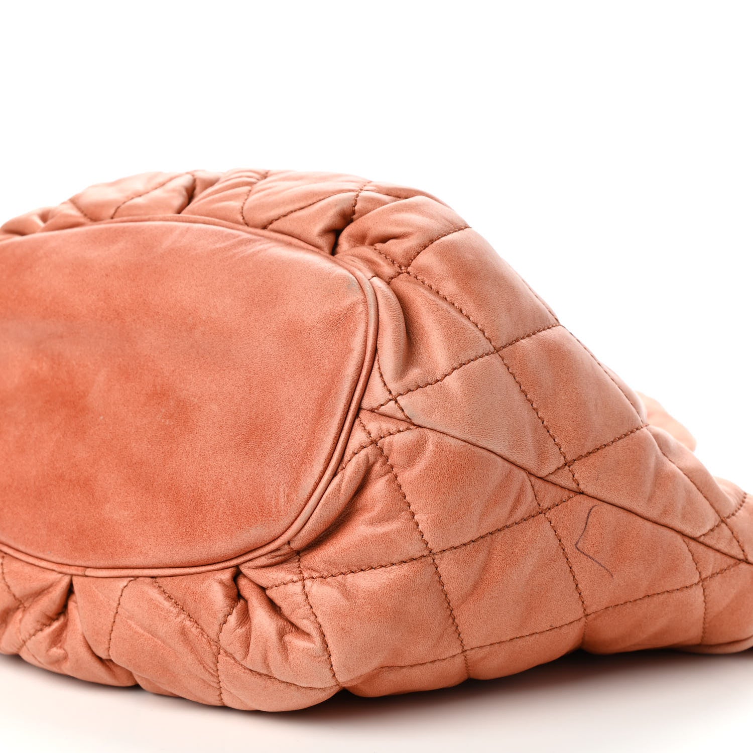 Chanel Lambskin Quilted Cloudy Bundle East West Tote Orange 8 of 9