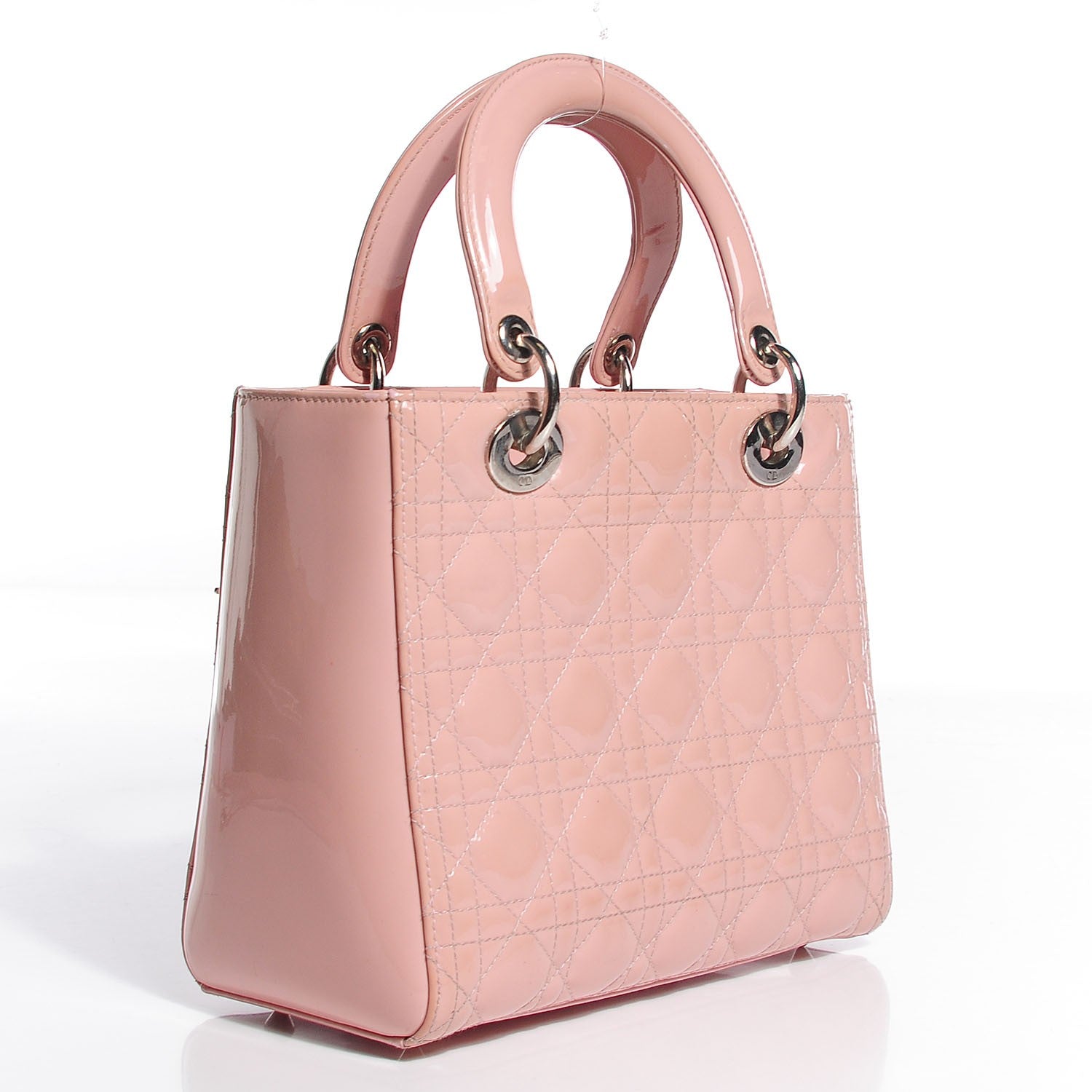 Christian Dior Patent Cannage Medium Lady Dior Rose Clair 3 of 10