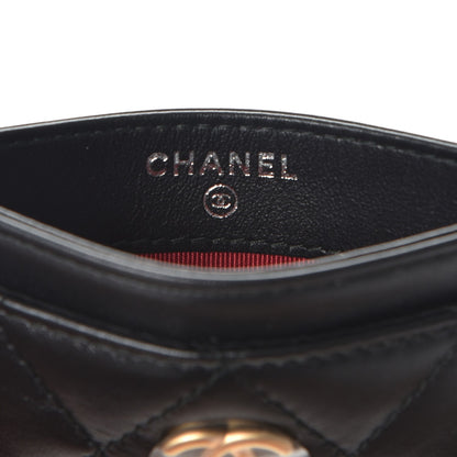 Chanel Aged Calfskin Quilted Gabrielle Card Holder Black 6 of 9
