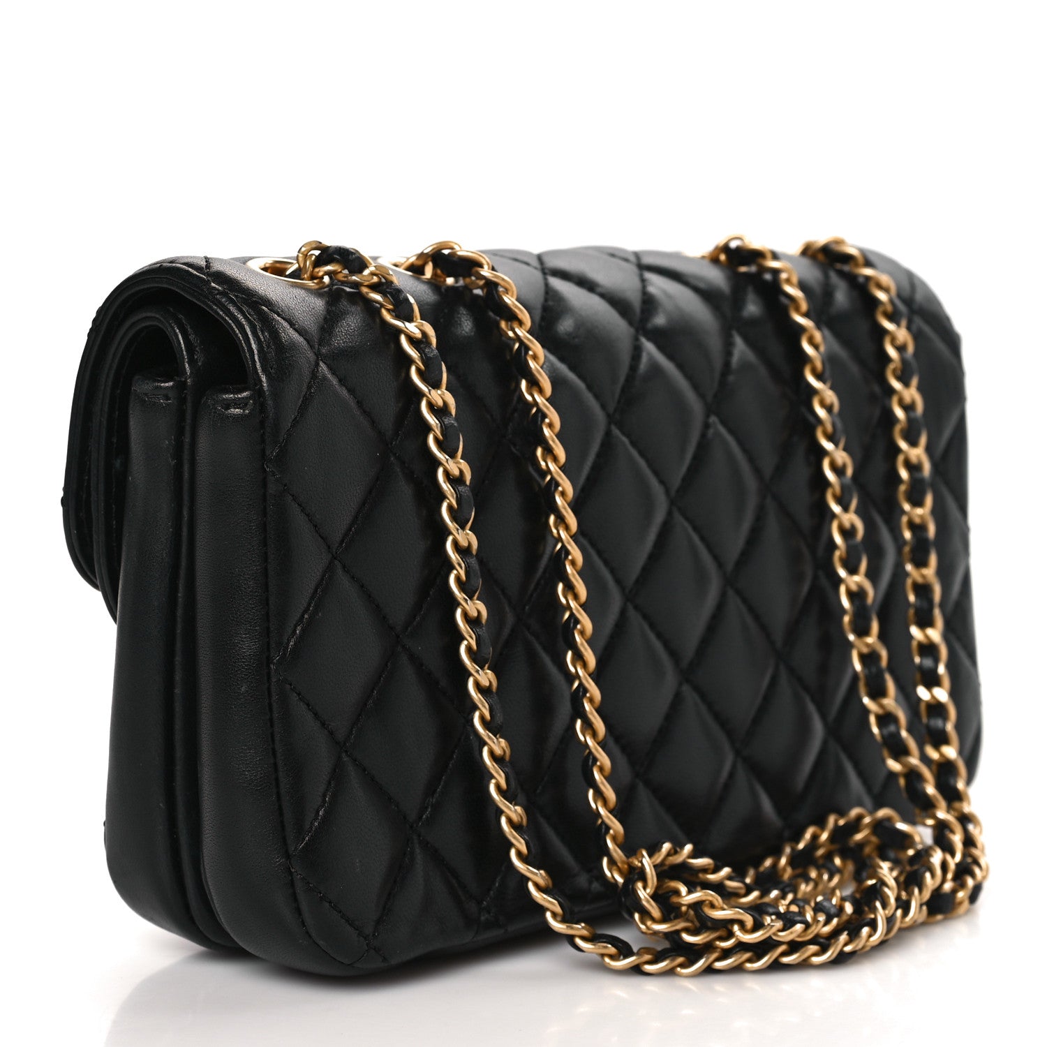 Chanel Lambskin Quilted Small CC Chic Flap Black 1248058