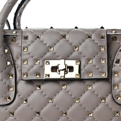 Valentino Garavani Nappa Rockstud Spike Double Handle Tote Poudre 9 of 9
