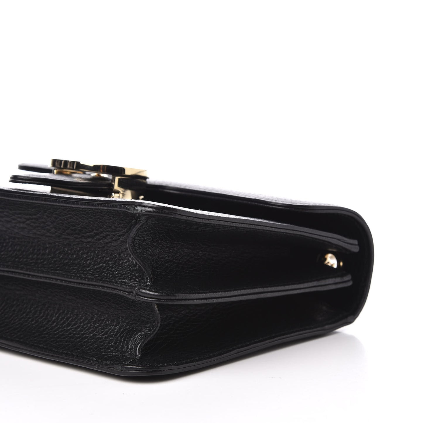 Dollar Calfskin Small Interlocking G Shoulder Bag Black
