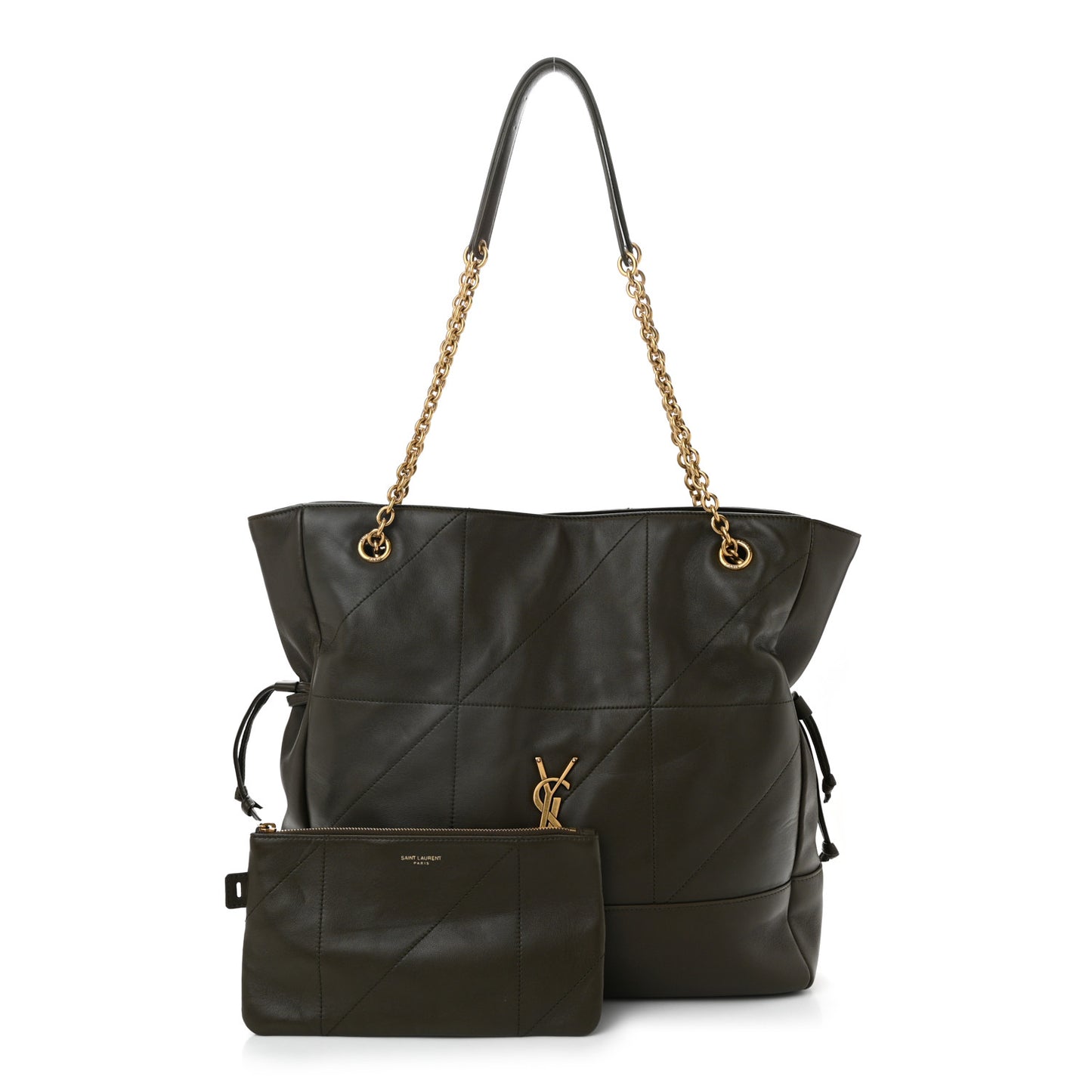 Lambskin Medium Jamie Shopping Tote Light Musk