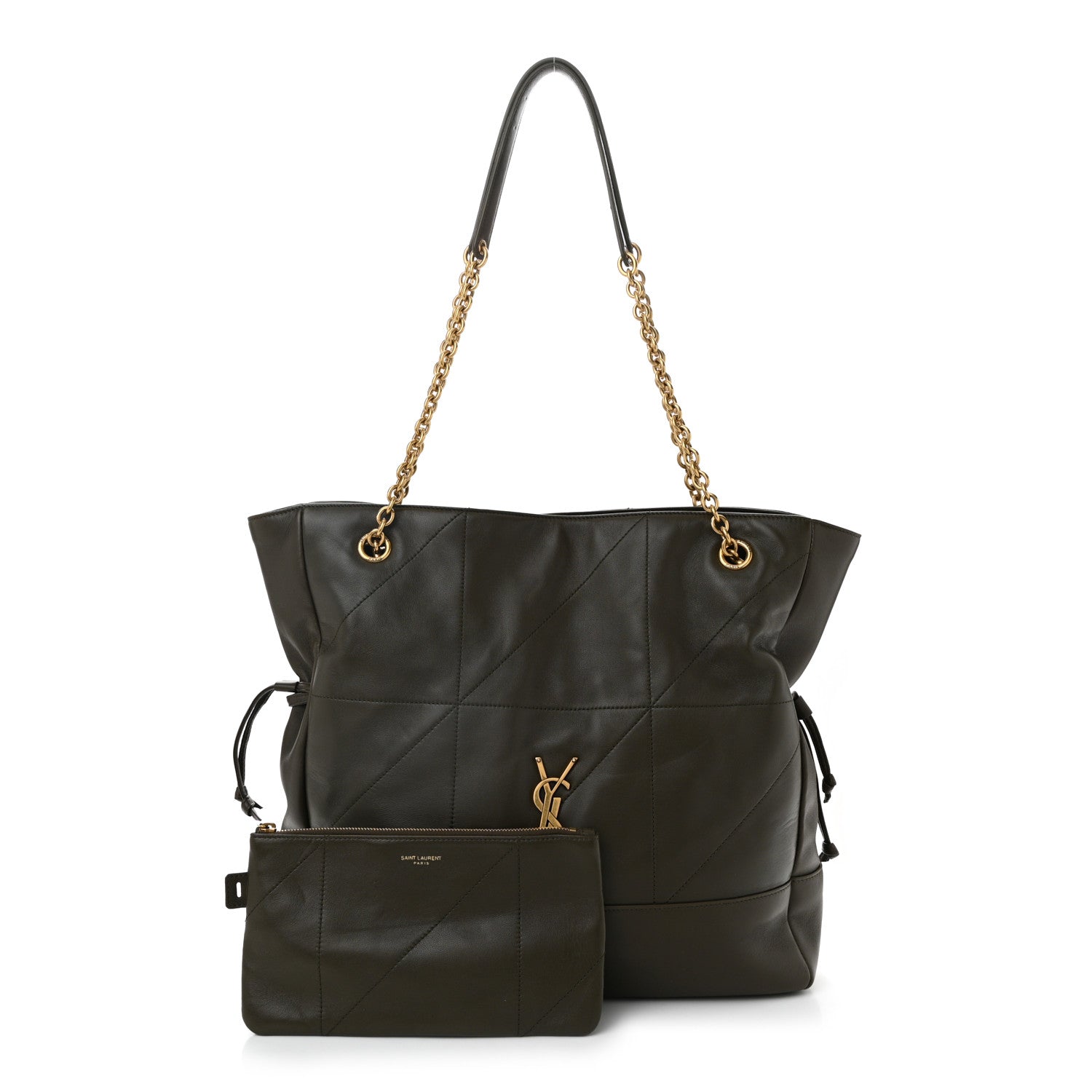 Saint Laurent Lambskin Medium Jamie Shopping Tote Light Musk 3 of 11