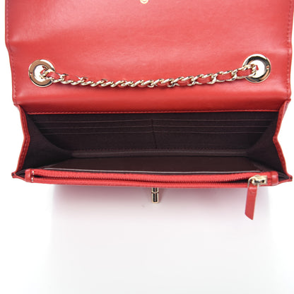 Chanel Lambskin Quilted Trendy CC Wallet On Chain WOC Red 5 of 12