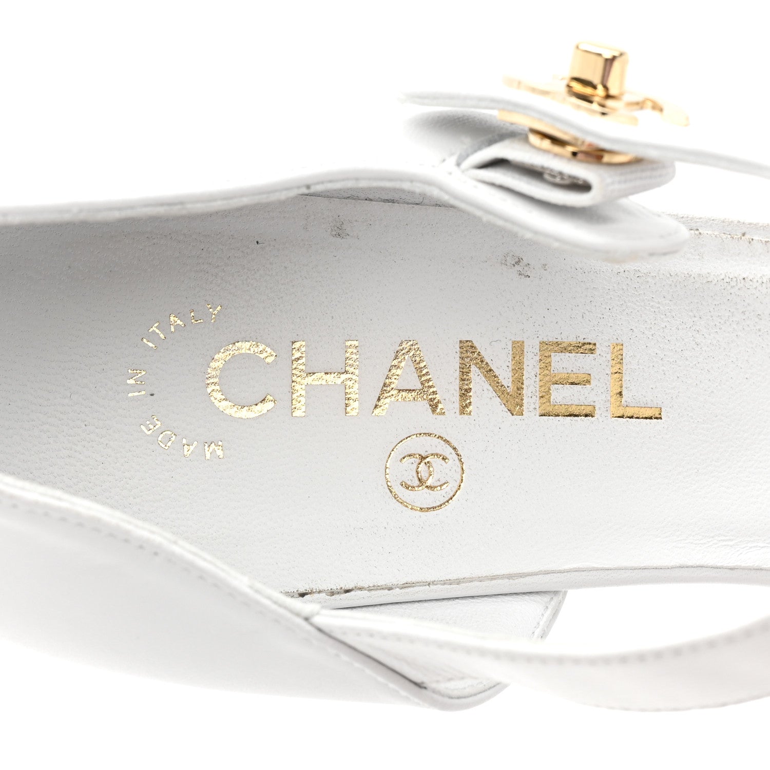 Chanel Lambskin Patent Cap Toe Mary Jane Wedge Pumps 41 White Black 7 of 14
