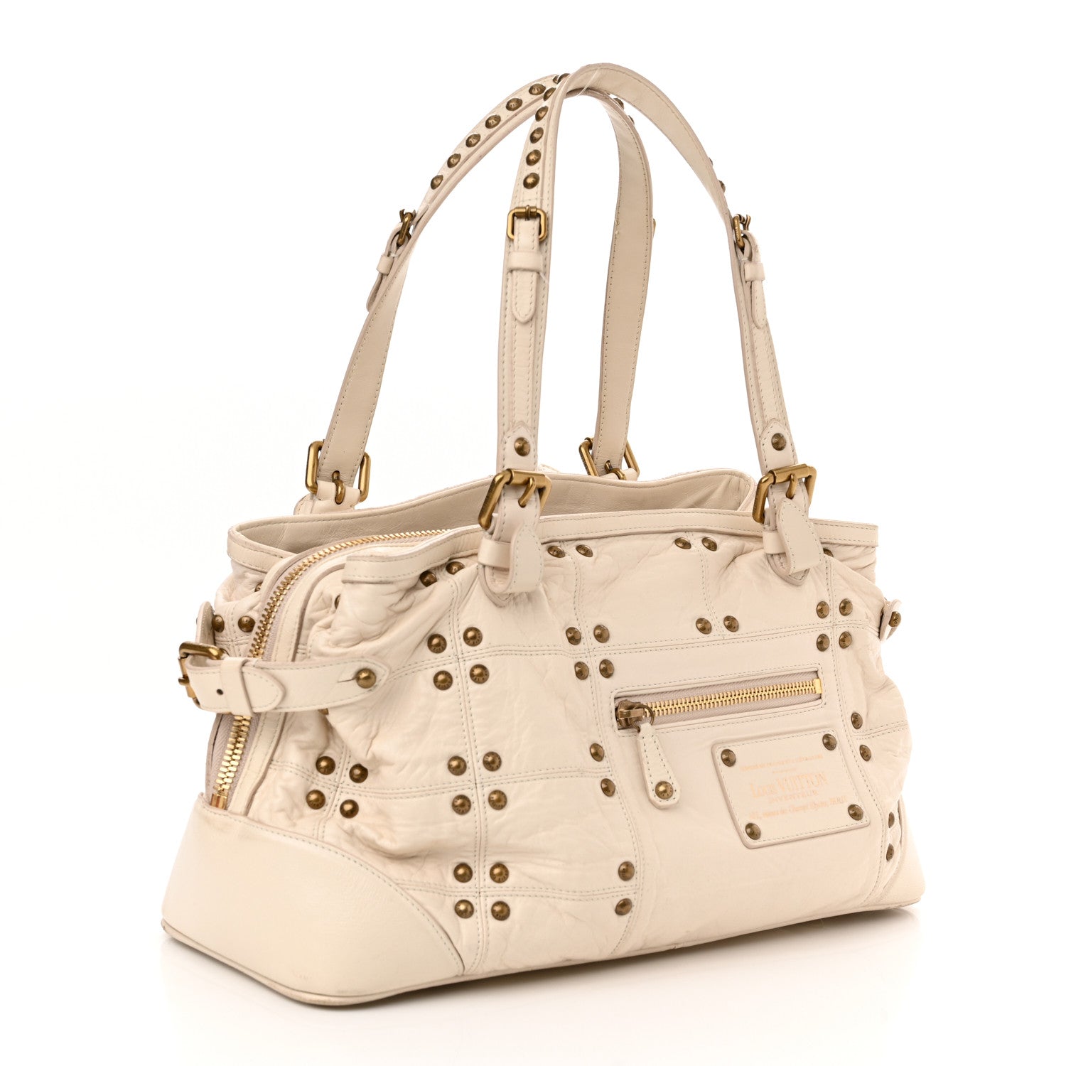 Louis Vuitton Lambskin Riveting White 2 of 18